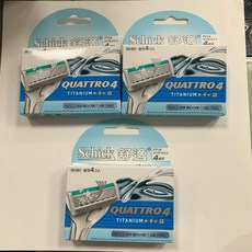舒適 Quattro創4紀鈦刮鬍刀片12入/組, 1個