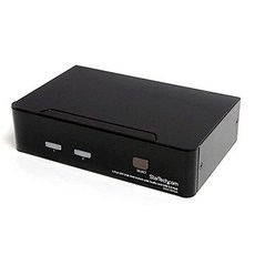StarTech.com 2 포트 DVI KVM 스위치 - USB DVI - 핫키 및 오디오 지원 - 1920x1200 KVM 스위치 - KVM 비디오 스위치 TAA (SV231, 오디오 | USB 2.0 허브