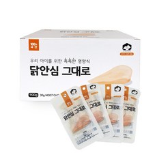 펫러닝 반려동물 촉촉 닭안심 그대로 간식 30g x 30p, 닭가슴살, 900g, 3개