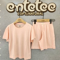 앙떼떼 NC경산점 [도트 쿨3부 라운지] LIGHT CORAL 반팔실내복 시원한소재 여름내복