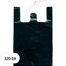 이쁜이봉투 일반 마트 봉투 5호 검정, 15L, 320개