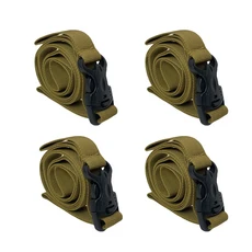 4Pcs 여행 묶여 검은 내구성 나일론화물 넥타이 캠 버클 여행 키트와 수하물 래쉬 벨트 스트랩 야외 캠핑, 01 다크 카키