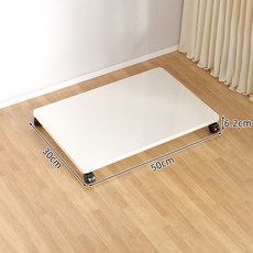 이동식 수납함 받침대 풀리 포함 이동식선반, 1개, 화이트 1개, 화이트