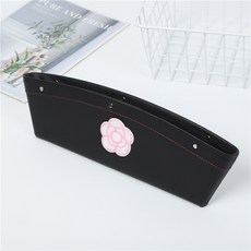 臺南出貨 時尚山茶花汽車座椅縫隙盒多功能整理袋個性氣質夾縫收納盒袋通用, 粉色茶花, 1個