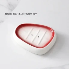 도자기 컬러 스톤 세면 용품 세트 욕실 4 종 세트 구강 세척제 컵 로션 병 비누 접시 가정용 욕실 용품, Soap Dish