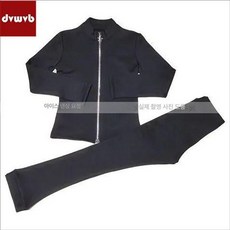 피겨연습복 훈련복 트레이닝복 스케이팅 상하의 바지 큐빅 트레이닝 기모 스케이트, 1개, 블랙 세트 플리스 안감 무지 B