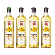 튀김 카놀라유 식용유선물 부침개 대용량, 900ml, 4개