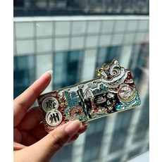 廣州 舞獅 金屬冰箱貼, 如圖所示