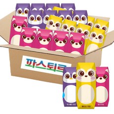 파스퇴르 멸균우유 꼬미루미 3종혼합125ml (딸기우유8입+바나나우유8입+믹스베리우유8입) 총24팩, 125ml, 24개