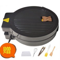 電餅鐺 家用雙面加熱煎餅機 不粘鍋烙餅機 加深煎烤, 直徑30cm深2.5cm雙面加熱+禮2