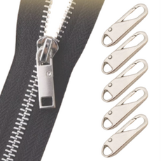 가재트 만능 지퍼 손잡이 5P 셀프 수선 가방 지퍼 자크 고리, 실버, 10개