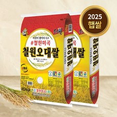 [2024년산]철원오대쌀 철원쌀 24년 햅쌀 백미 오대미 상등급, 2개, 10kg(1개)