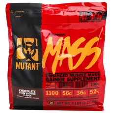 Mutant The Original Mass碳水乳清蛋白粉 巧克力軟糖布朗尼口味, 1個, 2.27公斤