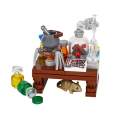 MOC 중세 마녀 장면 액세서리 빌딩 블록 주방 마법사 물약 실험실 벽난로 툼 할로윈 장난감, 02 B28-13, 02 B28-13