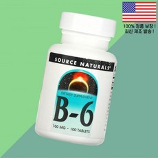 소스 내추럴스 B 6 100정 Source Naturals 100 Tablets, 소스 내추럴스 B 6 100정 Source Natura