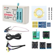 EZP2023+ 고속 SPI 플래시 프로그래머 전체 세트+ 12 어댑터 지원 24/25/93/95 EEPROM BIOS 25T80 번 닝 오프라인 사본, 하얀색