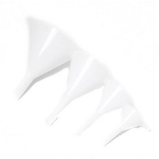 Chef Craft 클래식 플라스틱 깔때기 지름 5.1-12.7cm(2-5인치) 4피스 세트 화이트148381, 2-5 Inch in Diameter 4 Piece S