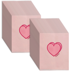 24개입 핑크 선물 포장 종이백 봉투, 2세트, 1.핑크하트(S2521) 24매