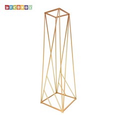 DecoBox 香檳金鏤空梯形花架 120公分, 詳見包裝, 詳見包裝