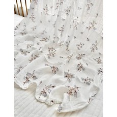 대나무 섬유 담요 여름용 소프트 쿨링 용, 1개, 이중층 블루벨 꽃