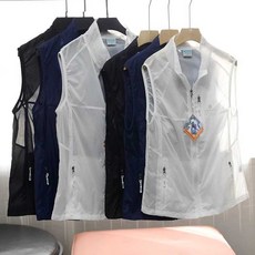 단체 통풍조끼 야외 등산 스포츠 여름 남성 여성 산책 후드 망사 조끼