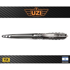 UZI 烏茲 戰術筆 鋁合金筆身 玻璃擊碎器 鐵灰色, 1個