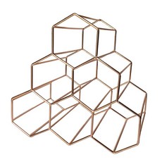 와인 스탠드 선반 홀더 가구 홈바 디스플레이 제품 랙 스탠드형, 4.로즈골드 벌집 와인랙