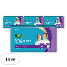 디펜드 남녀공용 안심플러스 언더웨어 성인기저귀, 중형, 18개입, 16개