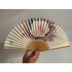 精品摺扇 名家複製畫花草扇面扇子, 如圖所示, 1個