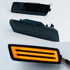 大衆高爾夫MK6 MK5 GTI Rabbit捷達R32專用流水LED側轉向邊燈，提升行車安全與現代感, 1個, 黑殻 流水 一套