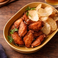 푸딩팩토리 버팔로윙 1kg 국내제조 닭날개 치킨윙 바비큐 에어프라이어 조리, 1개