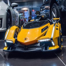 제프노 고카트 접이식고카트 성인용고카트 전동카트, 1개, 사중 옐로우 리모컨 스윙 가죽 시트 12V7