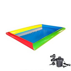 초대형 에어 바운스 풀장 수영장 펜션 간이 이동식 볼풀장, 5x4x0.3m (펌프+수리키트 증정)