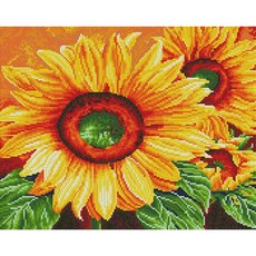DIY 명화 비즈 보석십자수세트 A-002 에메랄드 해바라기 중형 40x50, 1개