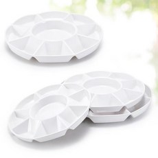 구절판 접시 그릇 9칸 월남쌈 반찬 트레이 나눔접시 플레이팅 구절판그릇 8칸 12인치 (31x3cm) 1개, 9칸 14인치 (33.7x3.8cm) × 1개