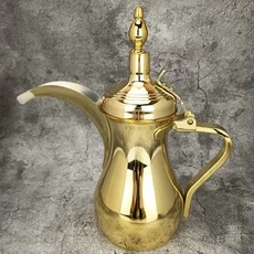 황금 아랍 커피 포트 뜨거운 물 긴 입 차 주전자 메이커 좁은 티팟 500/700ML 304 스테인레스 스틸, 02 Golden 500ML, 01 CN, 02 Golden 500ML