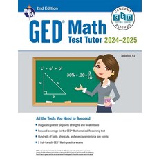 (영문도서) GED Math Test Tutor for the 2024-2025 GED Test: All the Tools You Need to Succeed Paperback, Research & Education Associ..., English, 9780738612102