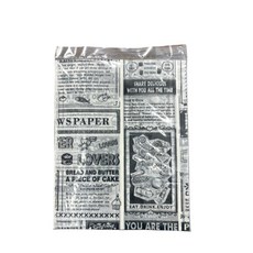 挪威製造 食品級防油紙 漢堡三明治包裝紙 炸物墊紙 一包約50張, 1個, 黑白色13.5X16.6公分