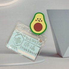 酪梨太空人貓掌造型識別證易拉扣 護理師護士醫師證件夾伸縮扣, 1個