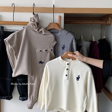 木野兒童鼕季打底衫湖州織裏童裝男童韓版百搭上衣中小童加厚服飾