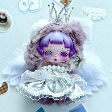 팝마트 스컬판다 빛의 정원 겨울 교향곡 날찾아봐 10cm 인형펜던트 크라운 날개 실버 세트 인형옷 인형의상