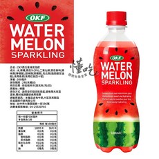 OKF 韓國 西瓜優格乳酸風味氣泡飲 500ml, 1個, OKF 氣泡飲【西瓜】500ml