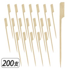 日式白皮鐵炮竹串 12cm 天然竹製燒烤竹串, 200個, 1個裝
