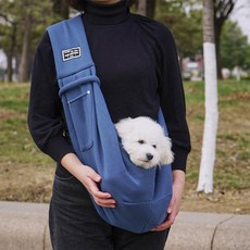 跨境外出便攜透氣貓咪攜帶包寵物揹包 15斤以內單肩貓咪外出包, 1個, 墨藍色-有手機口袋(滌淪)