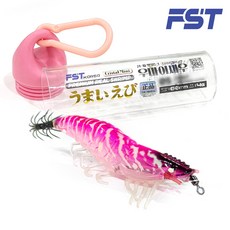 FST 25년 완벽수평침강 리얼새우에기 60mm 우마이 크리스탈 전체 UV+야광 축광 실리콘다리 쉬림프에기 갑오징어 쭈꾸미 한치 에기, #04 리얼핑크, 1개, 4g