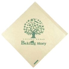 緣茂包材 健康之樹L袋100入 17x17淋膜款 漢堡袋 貝果袋 吐司袋 三明治 防油紙袋 牛角袋 早午餐袋, 500個