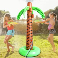 超大號充氣噴水椰子樹玩具 草地戶外戲水噴水墊 兒童椰樹噴水球, 1個