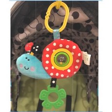 蝸牛車掛 寶寶安撫玩具, 1個, 蝸牛車掛（沙鈴+牙膠）
