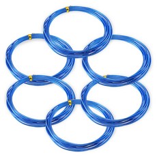 코히모 와이어 공예 철사 공예용 알루미늄 2.0MM x 5M 6개 세트 3W170, 1세트, 블루