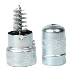 汽車車輛銀色接線柱清潔工具不銹鋼刷，有效清潔接線柱污垢，恢復導電性能, 1個, 如圖所示